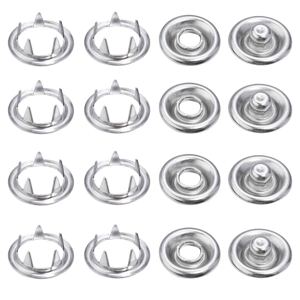 Snap Fastener Set - SAUVOO 50sets Iron Snap Button 9.5/11mm