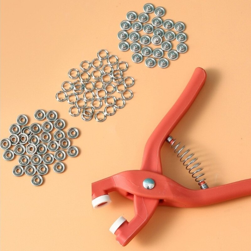 Snap Fastener Set - 50 Sets 9.5MM Five Jaw Buckle