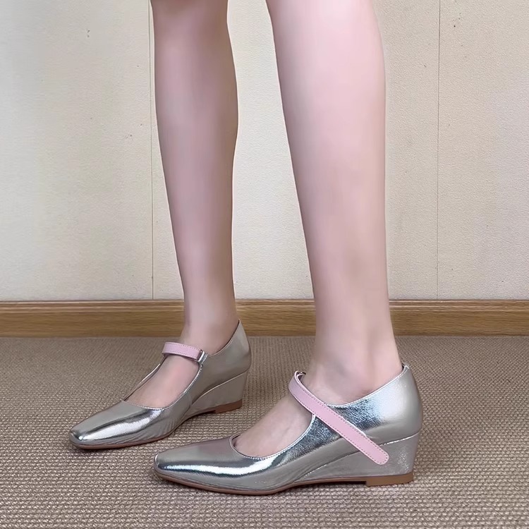 Women's Wedge Square Toe Shall - Velcro Hook Loop 评论和价格