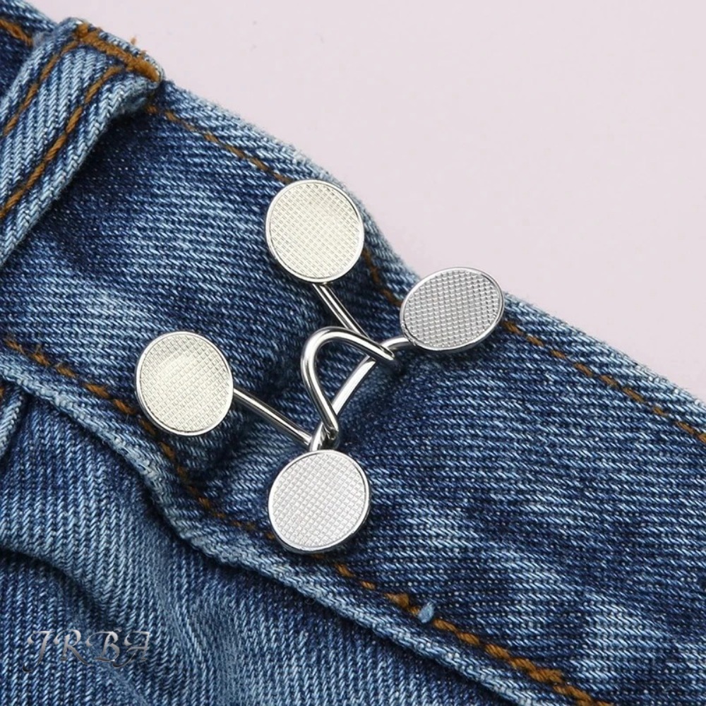 2pcs Adjustable Metal Jeans Wa - Snap Fastener Set 评论和价格