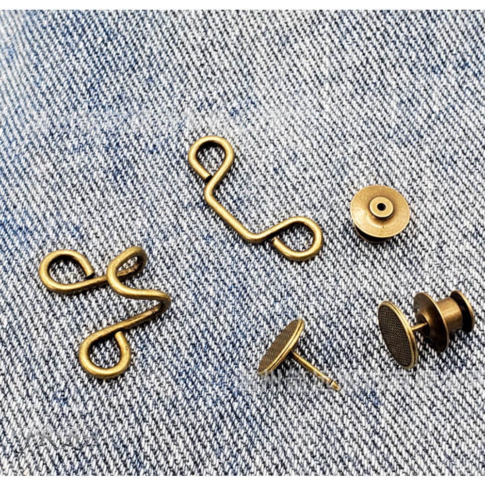 2pcs Adjustable Metal Jeans Wa - Snap Fastener Set 评论和价格