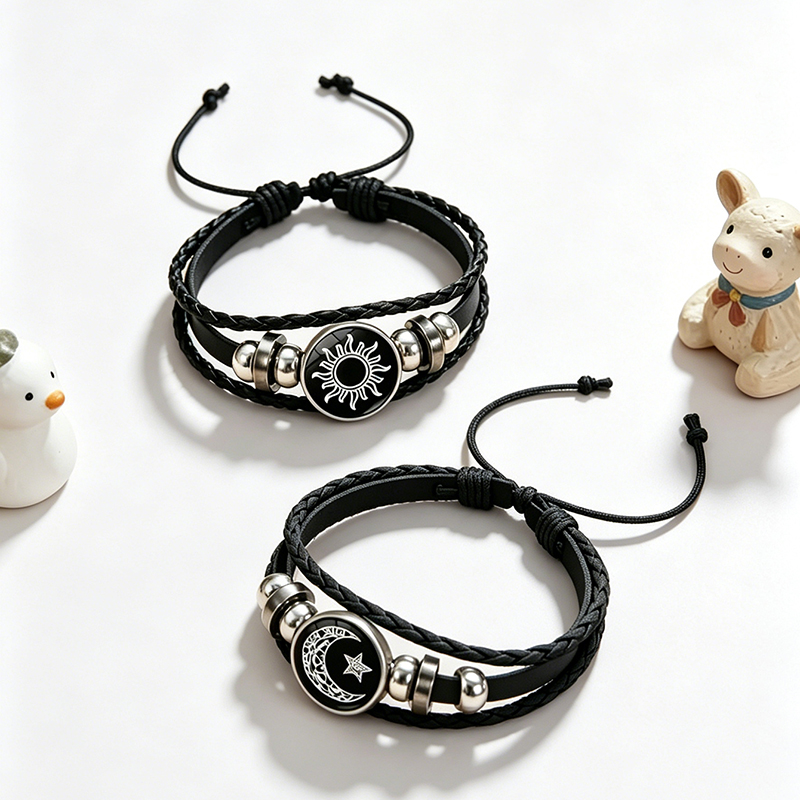 2Pcs Glow in the Dark Sun Moon - Snap Fastener Set 评论和价格
