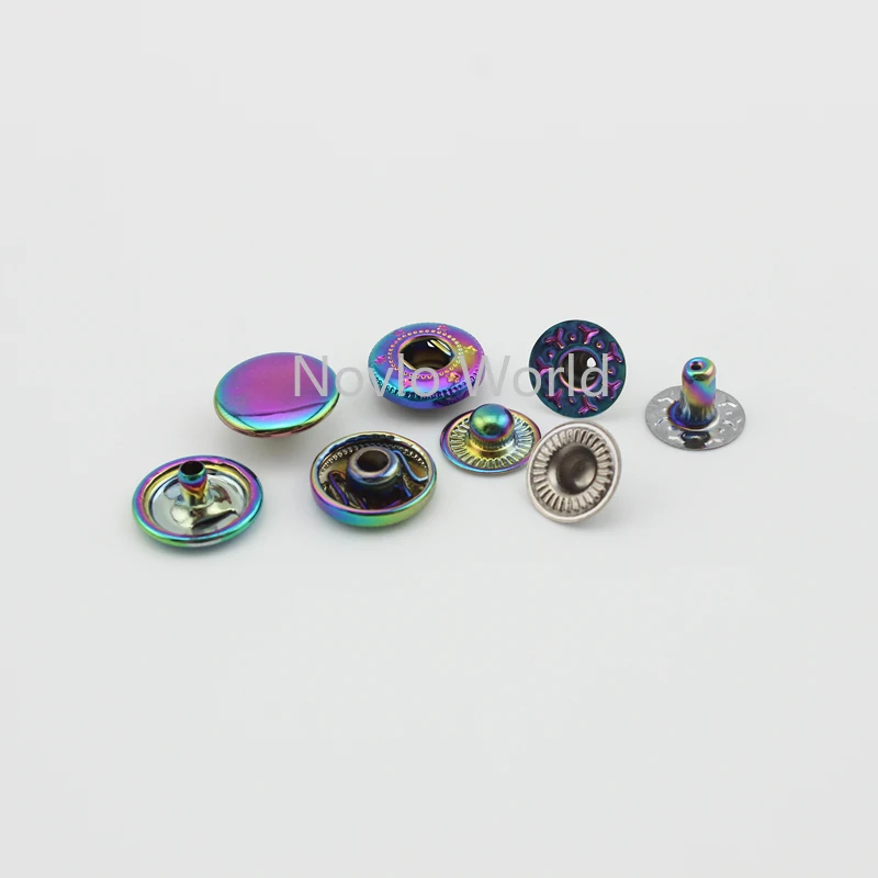 20-100 Sets Rainbow 12mm 10 Co - Snap Fastener Set 评论和价格