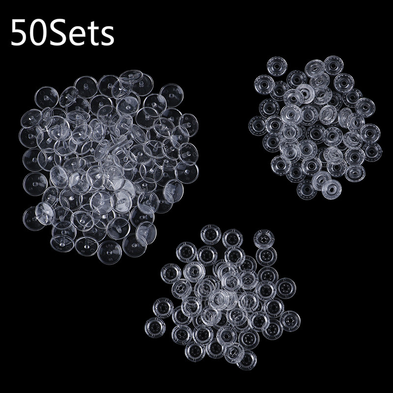 50 Set Clear KAM Resin Snap Bu - Snap Fastener Set 评论和价格