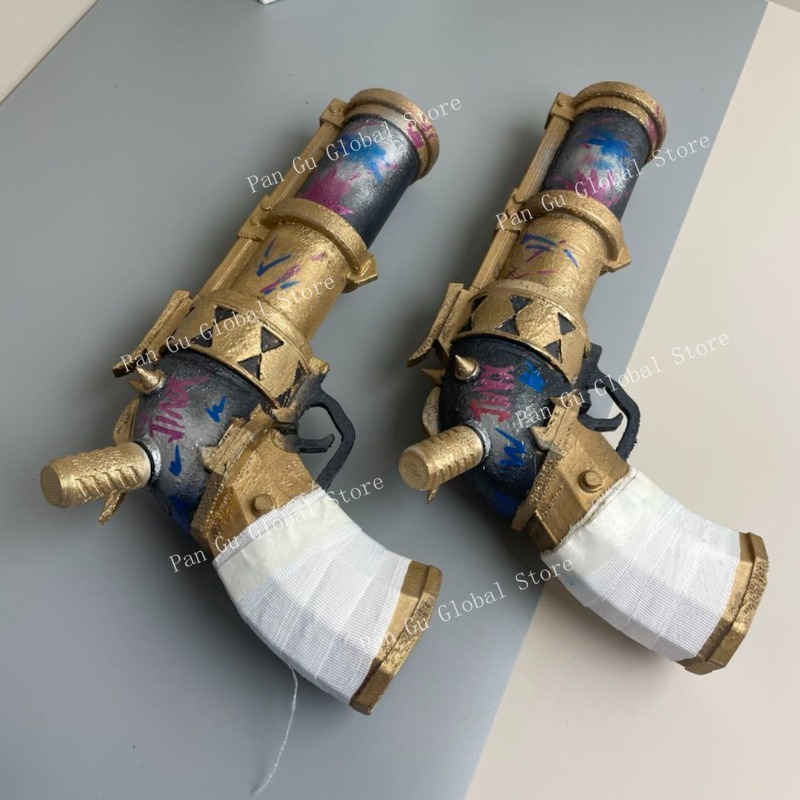 28cm/11.02in Jinx Pistol Custo - Cosplay Prop 3D Print 评论和价格