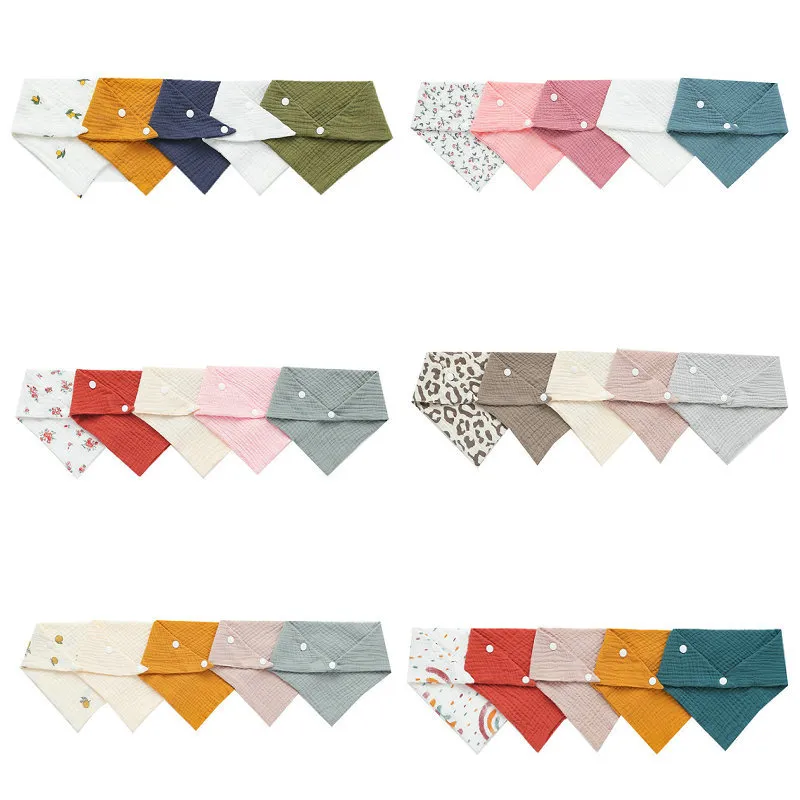 5Pcs/Set Newborn Baby Bibs Fee - Snap Fastener Set 评论和价格