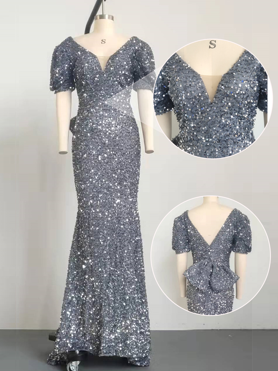 Missord Grey Sequin Mermaid Ev - Briar Cosplay Prop 评论和价格