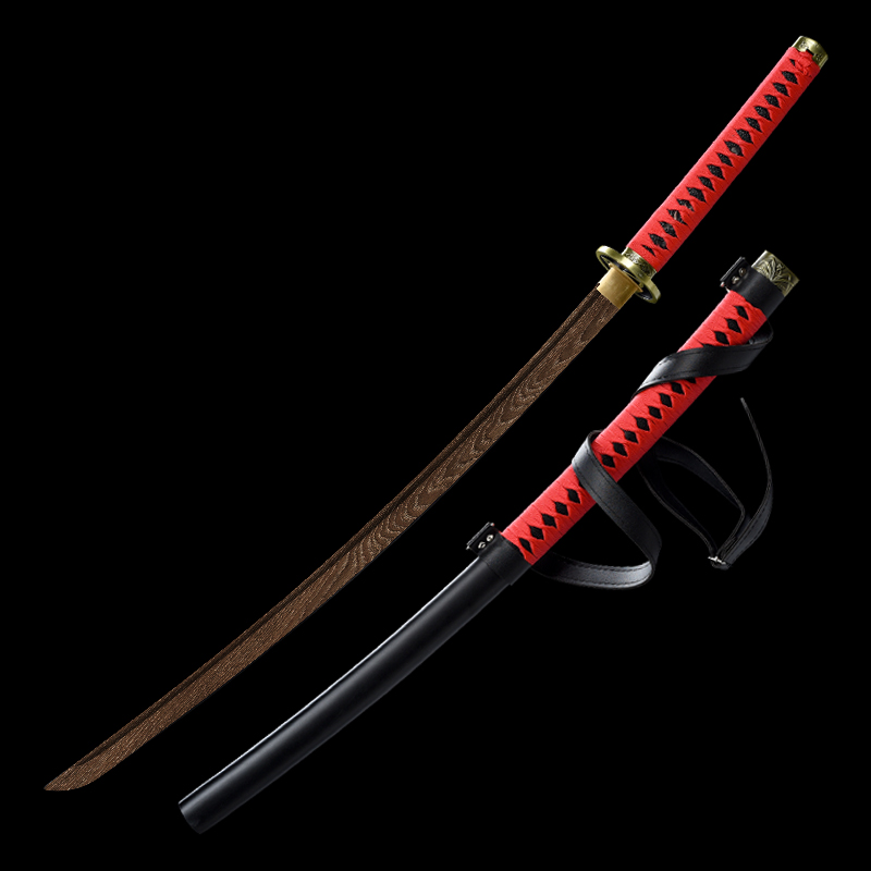 Wooden Katana With Strap Ninja - Cosplay Material For Prop 评论和价格