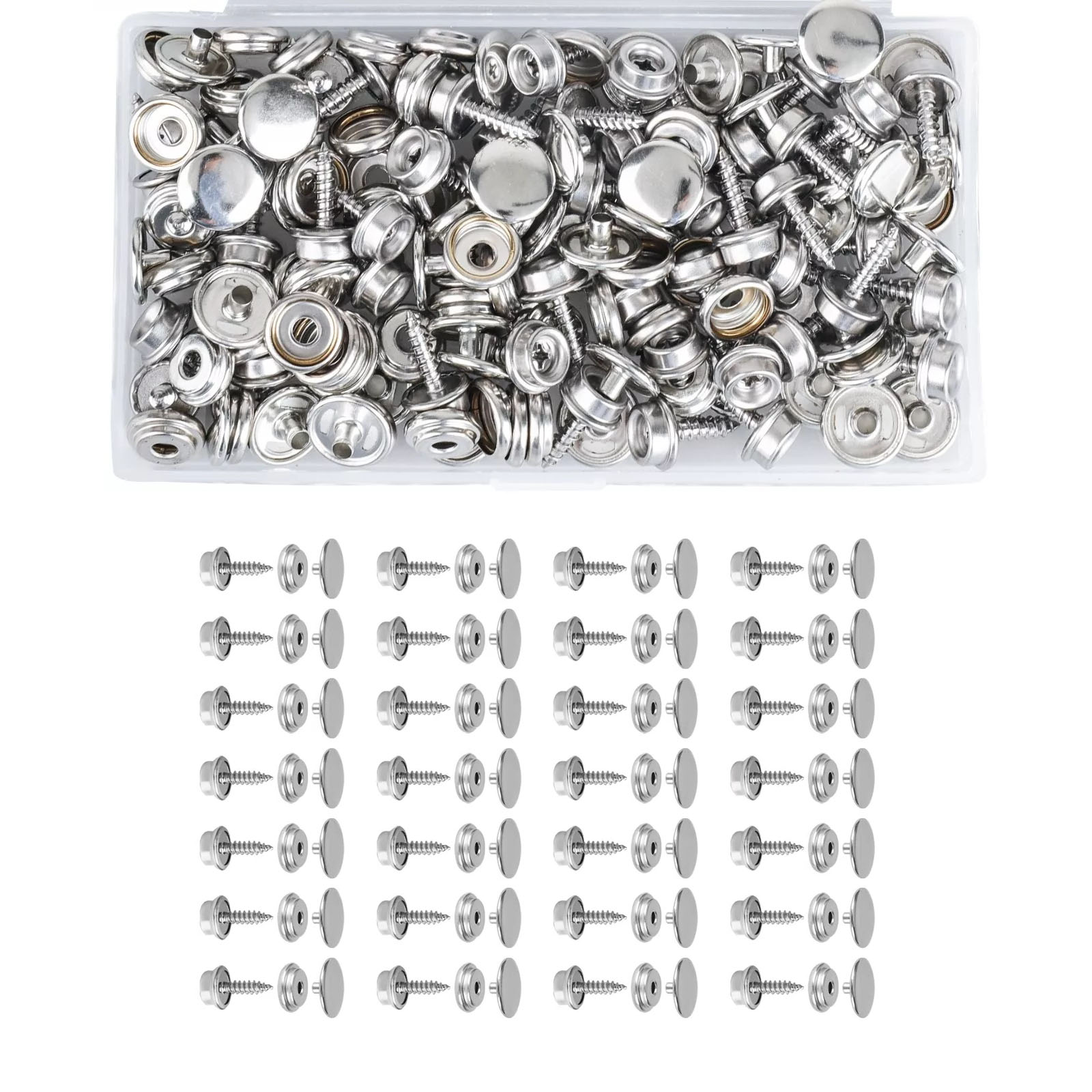 50 Set Stainless Steel Boat Ma - Snap Fastener Set 评论和价格