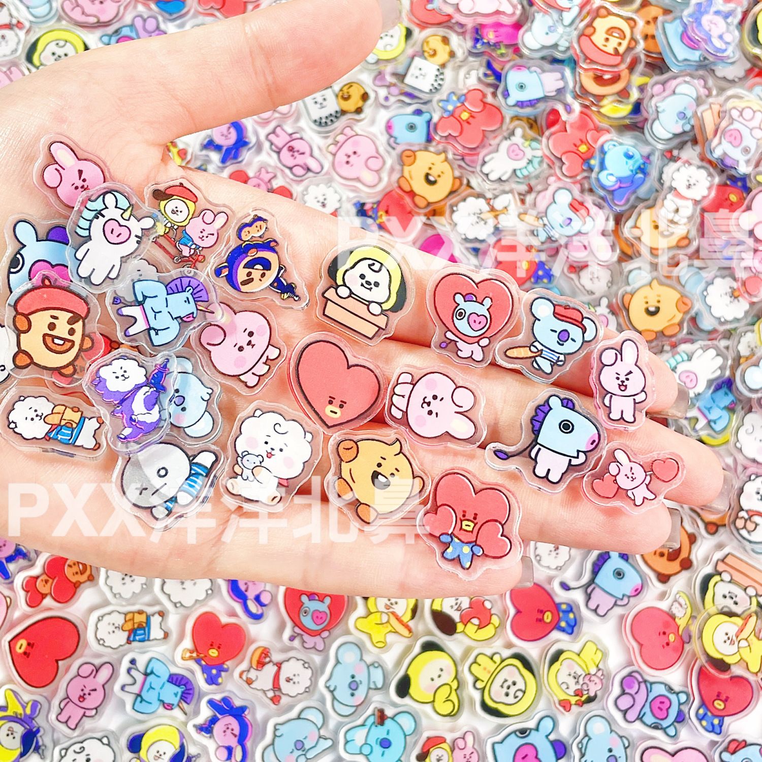 100pcs BT21 BTS single-layer 2 - Cosplay Material For Prop 评论和价格