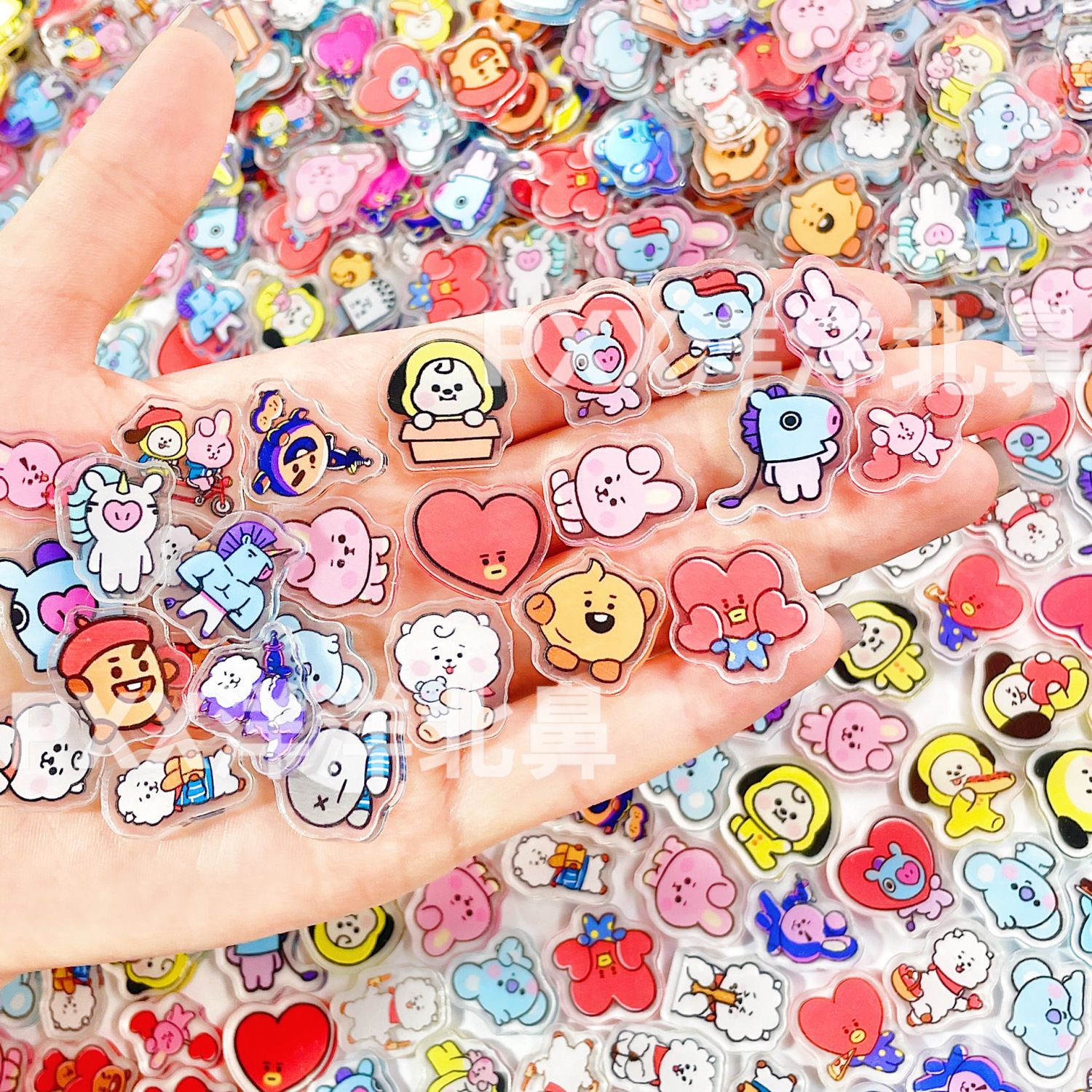 100pcs BT21 BTS single-layer 2 - Cosplay Material For Prop 评论和价格